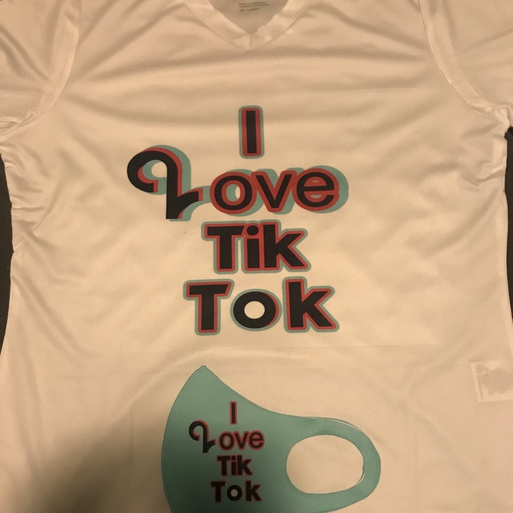 I Love Tik Tok face mask and TShirt
